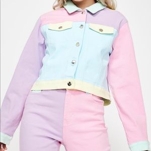 Dolls Kill Pastel Denim Jacket